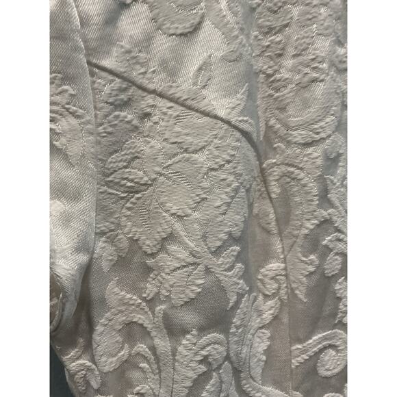 Vintage Jessica McClintock Girls Dress Size 8 White Embroidered Satin Formal - Picture 7 of 11